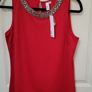 Beautiful Red Jules & Leopold top size Medium